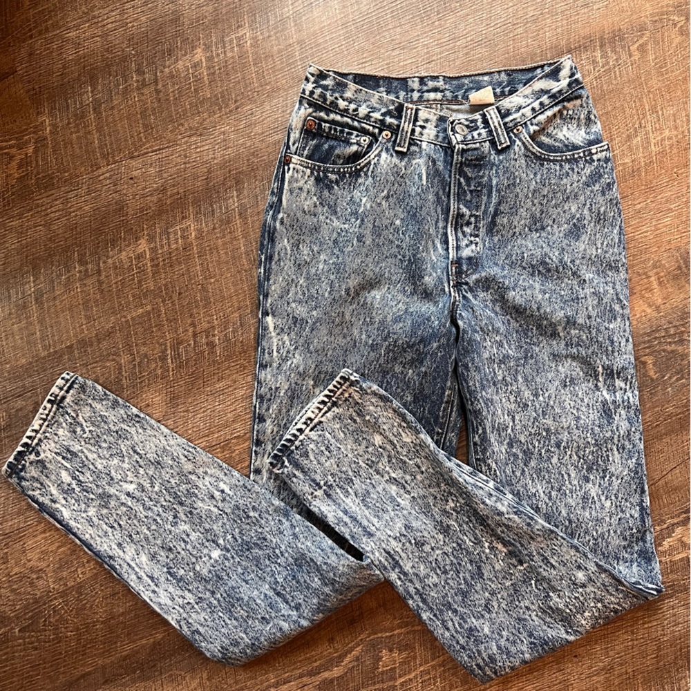 Vintage Levi’s Jeans Acid Wash Button Fly From 1984